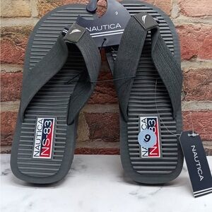 Nautica NS-83 Men’s Sandals Flip Flops Olive Comfort Beach Casual Size 9